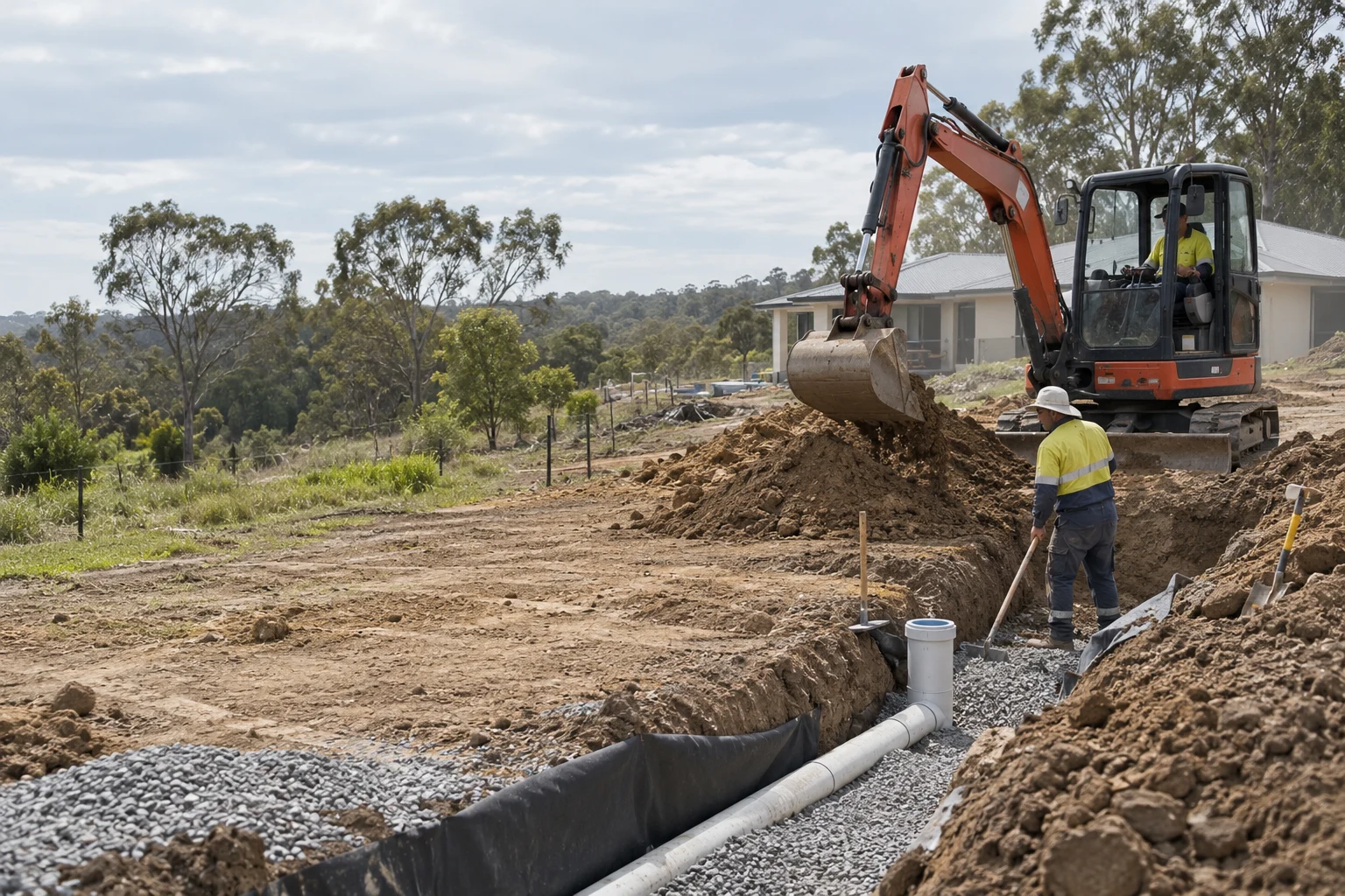 Illustrative drainage solutions in a Brisbane setting